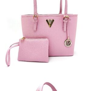 Elegant Pink Handbag Set